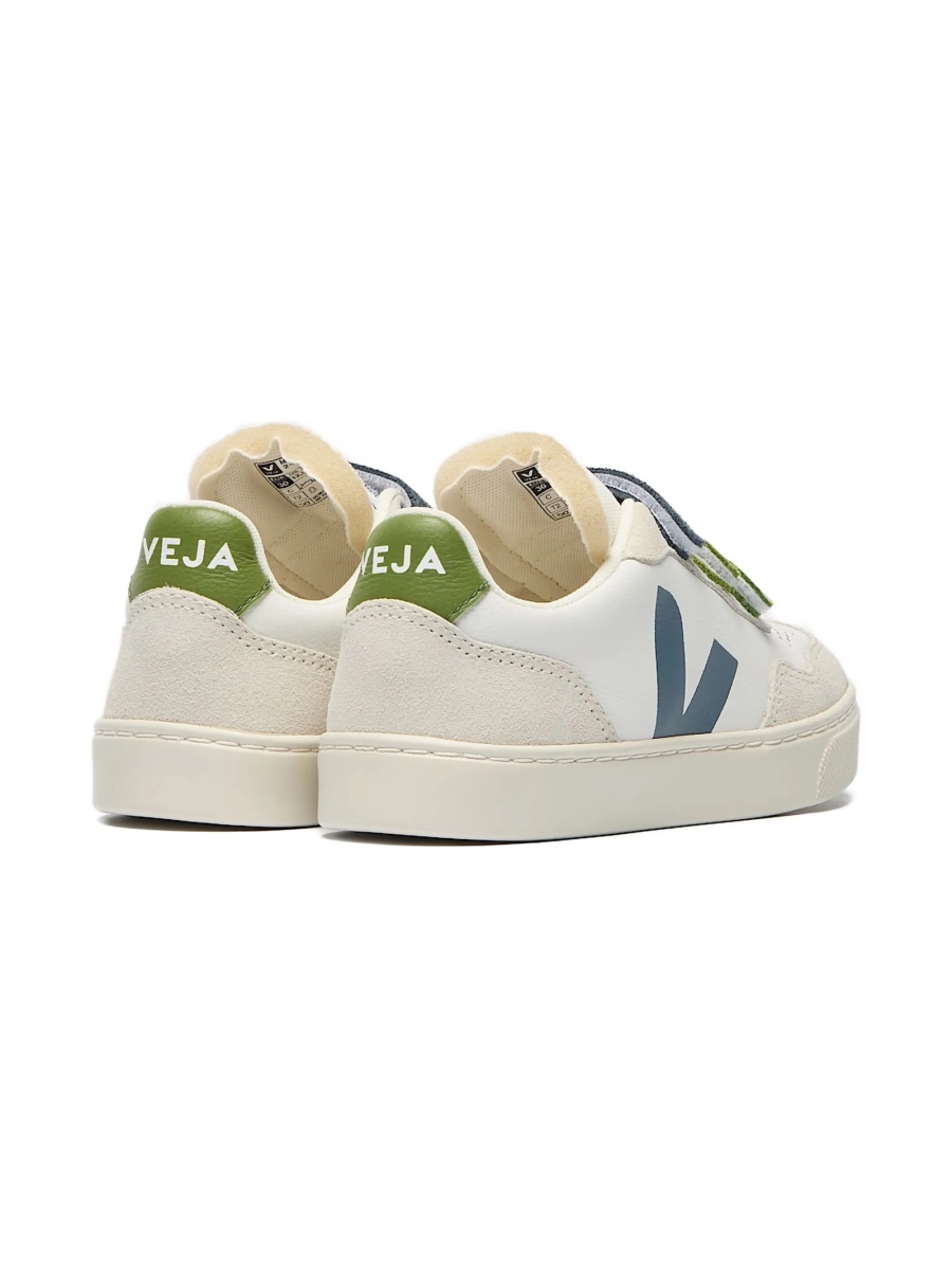Sneakers VEJA albi din piele intoarsa si piele - Img 3