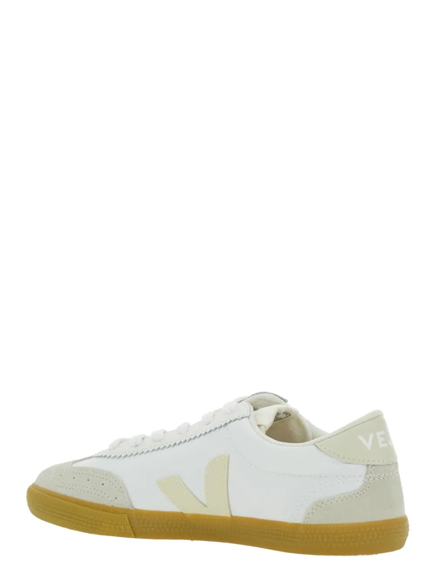 Sneakers 'Volley' White Low Top Sneakers with Patch Logo on the Side and Logo Lettering on the Rear in Canvas Unisex - Img 3