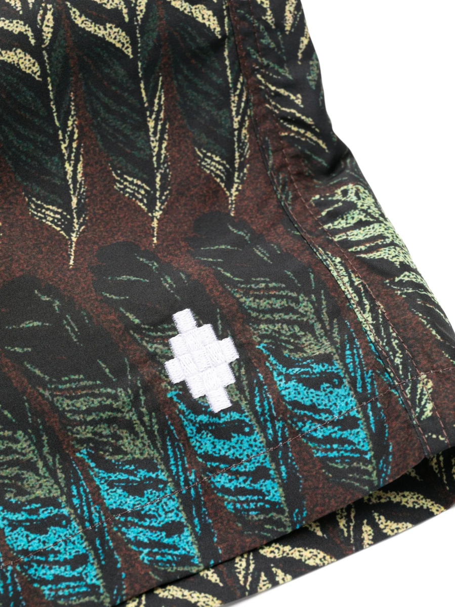 Sort de baie Marcelo Burlon maro din polyester - Img 3