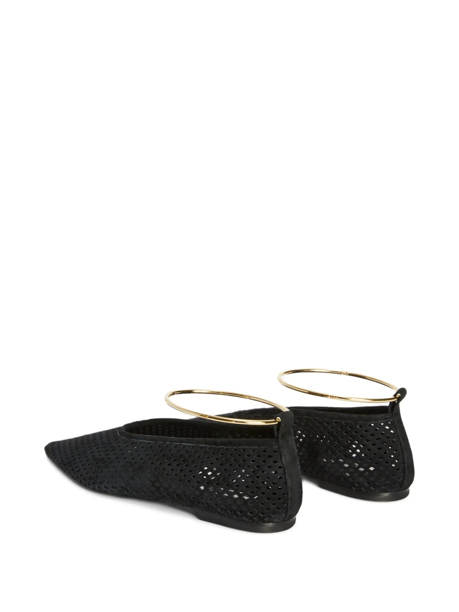 Suede perforated ballet flats - Img 3