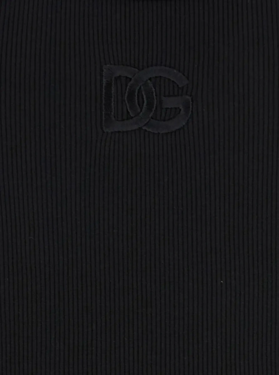 Top Dolce &amp; Gabbana negru din bumbac - Img 3