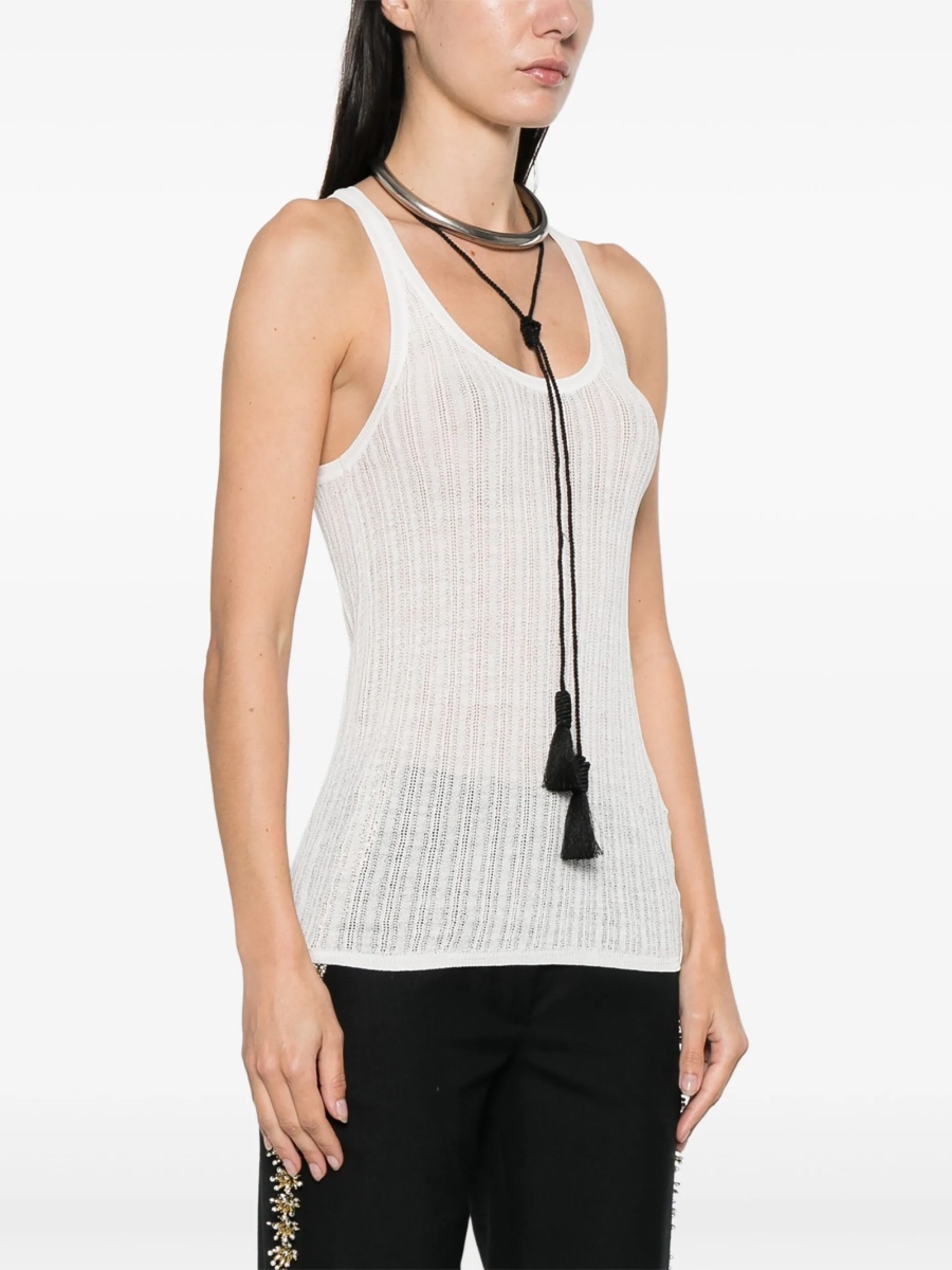 Top tricotat Isabel Marant alb - Img 3