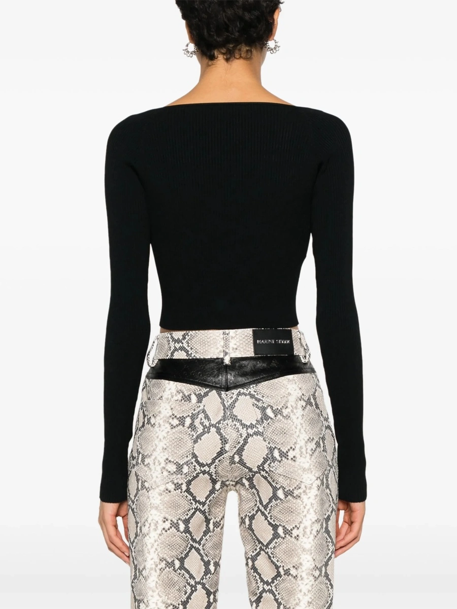 Top tricotat MOSCHINO JEANS negru - Img 4