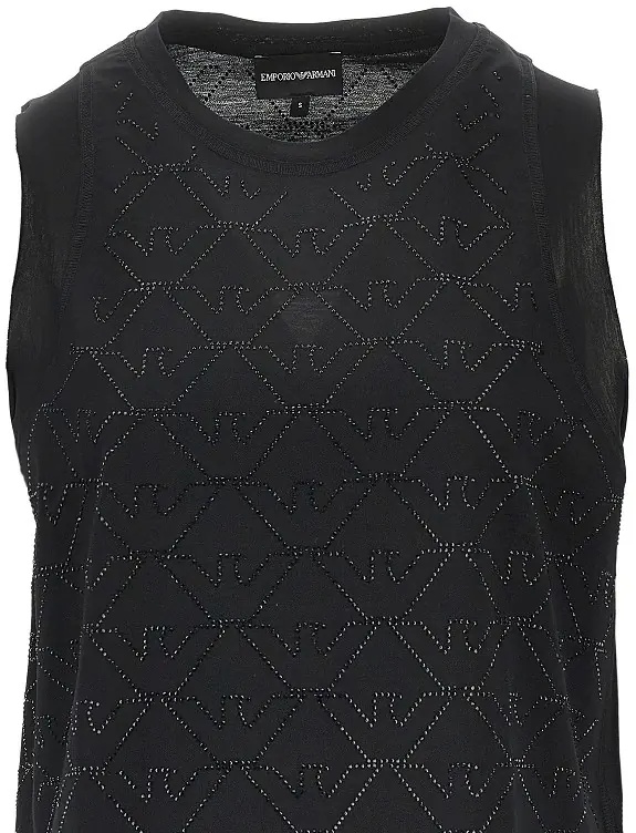 Topuri Jersey top with strass Eagle motif - Img 2