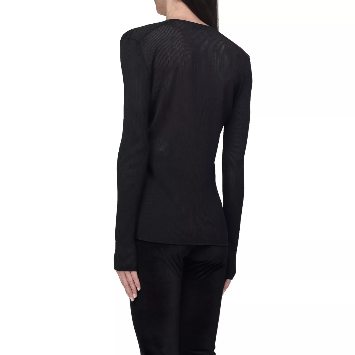 Topuri Tom Ford Sheer Fine-Ribbed Top - Img 3
