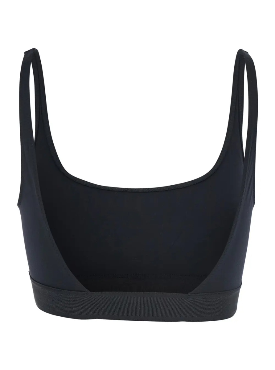 Topuri Top Bralette 'Brj016jex166l' with Wide Neckline and Logo Lettering on the Front in Black Stretch Modal for Women - Img 2