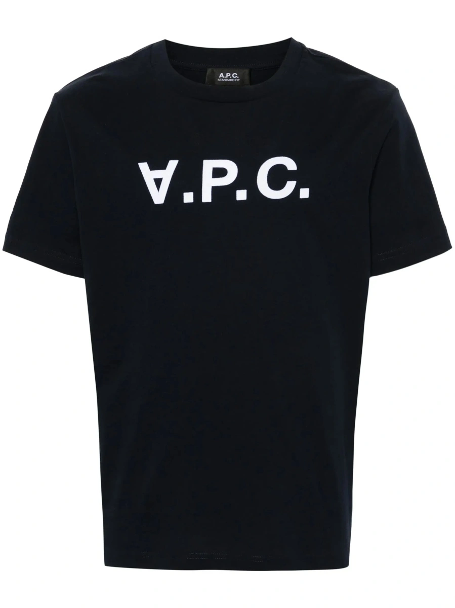 Tricou A.P.C. albastru din bumbac - Img 8