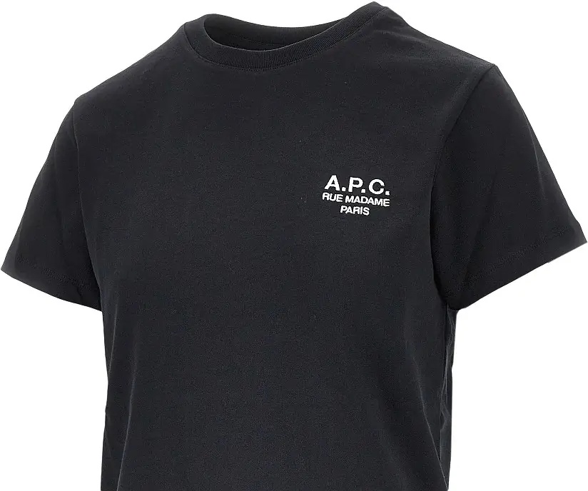 Tricou A.P.C. Jersey T-shirt with logo embroidery - Img 2