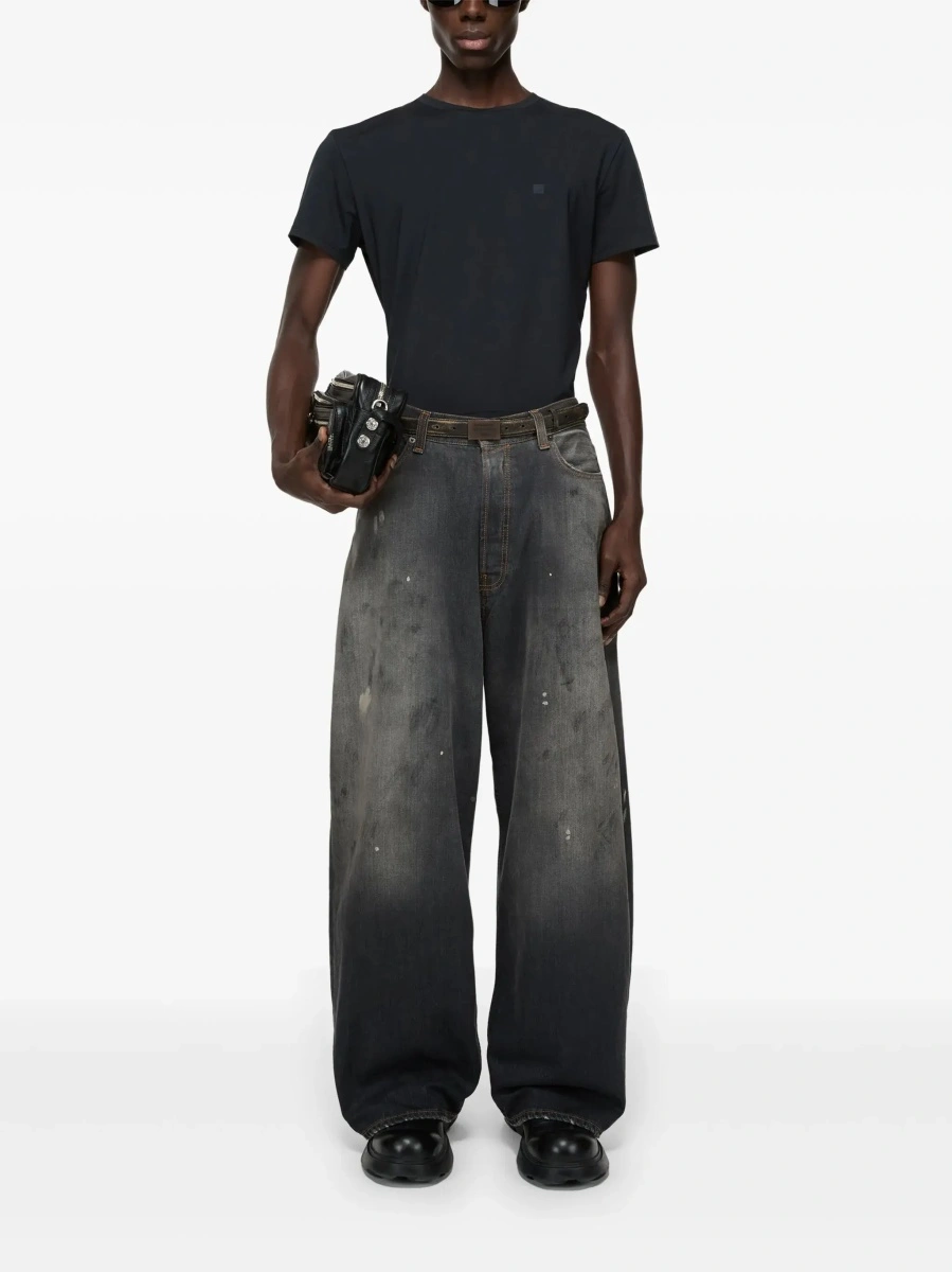 Tricou Acne Studios negru din bumbac - Img 4