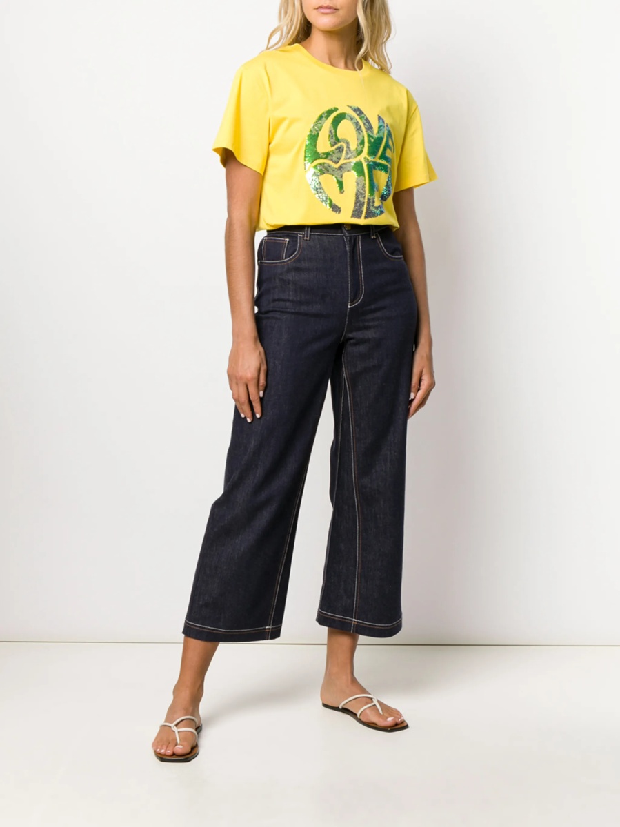 Tricou Alberta Ferretti galben - Img 2