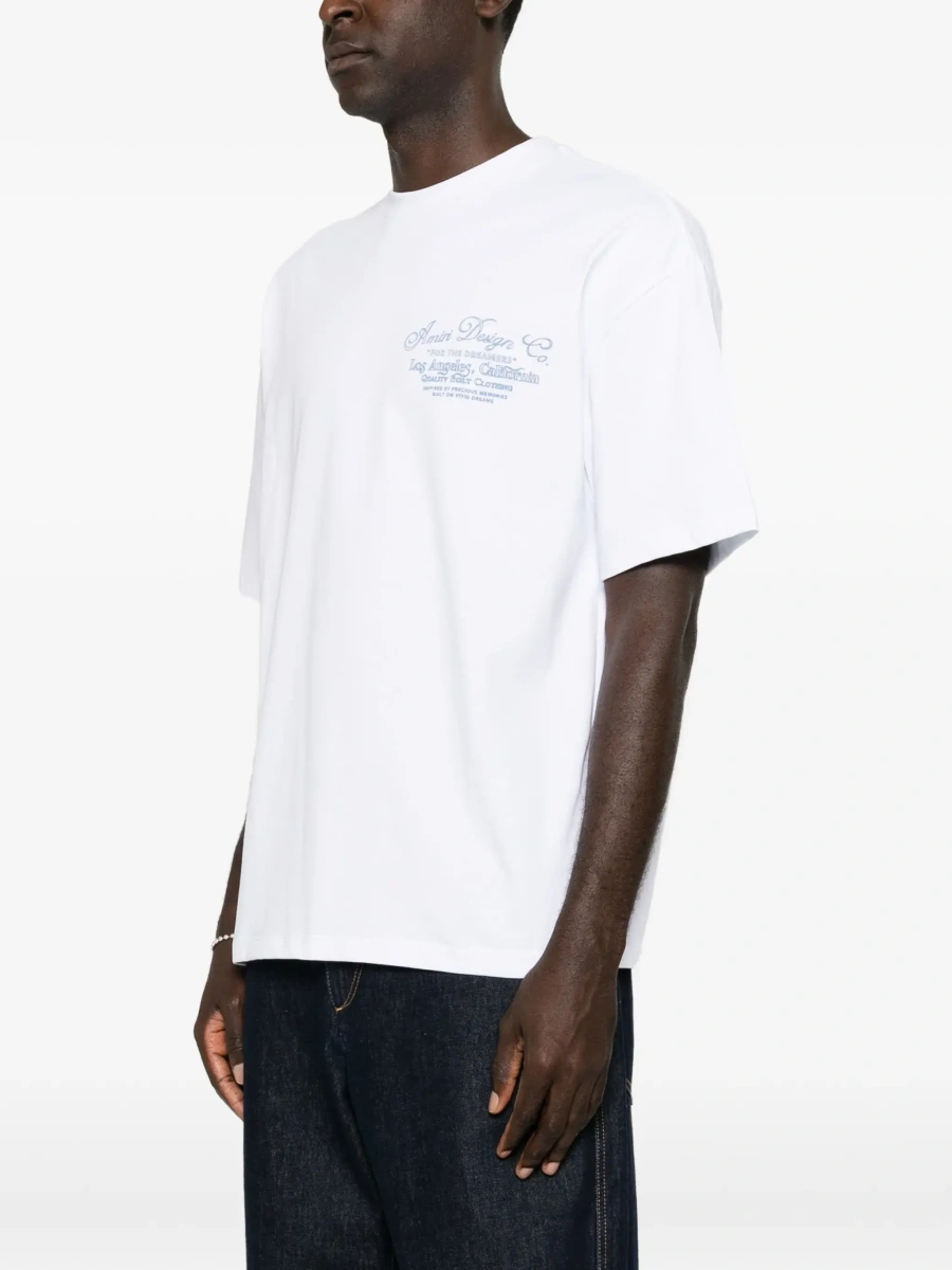 Tricou AMIRI alb din bumbac cu imprimeu fata-verso - Img 6