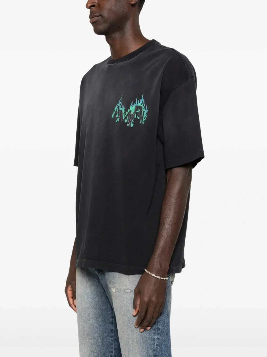 Tricou AMIRI negru din bumbac - Img 5