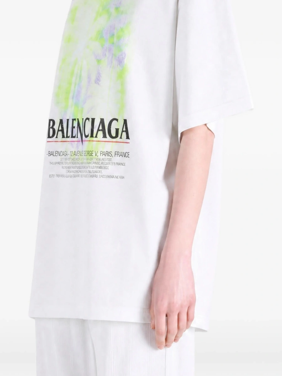 Tricou Balenciaga alb - Img 3