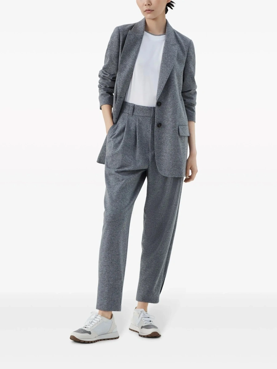 Tricou Brunello Cucinelli alb din bumbac - Img 4