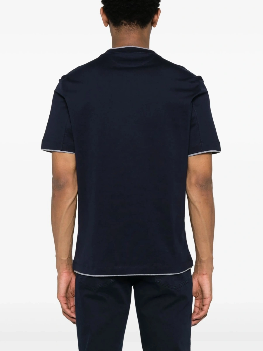 Tricou Brunello Cucinelli albastru - Img 4