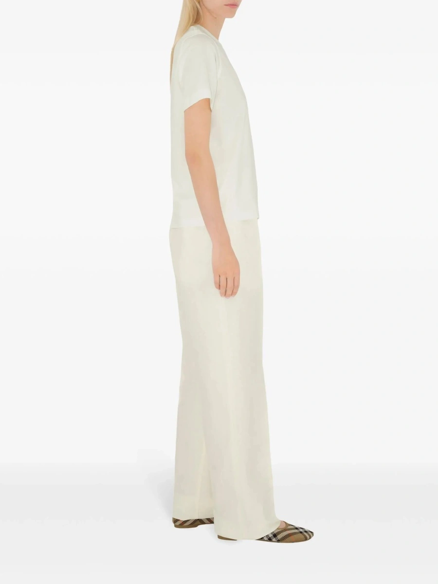 Tricou Burberry alb din bumbac - Img 5