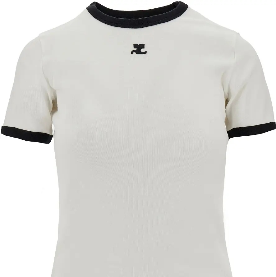 Tricou Cotton T-shirt with contrasting trims - Img 2