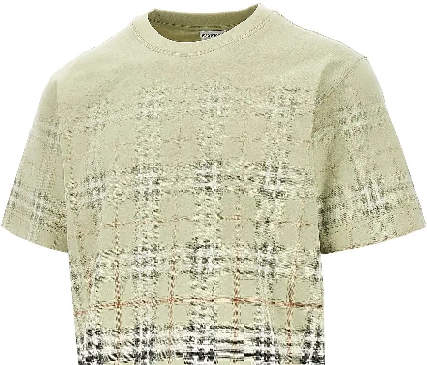 Tricou Cotton T-shirt with faded Check motif - Img 2