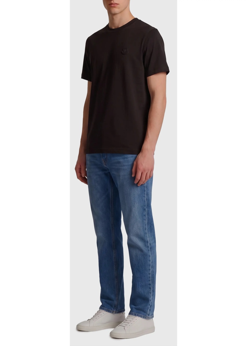 Tricou Cotton T-Shirt With Leather Logo - Img 3