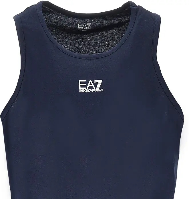 Tricou Cotton tank top with logo print - Img 2