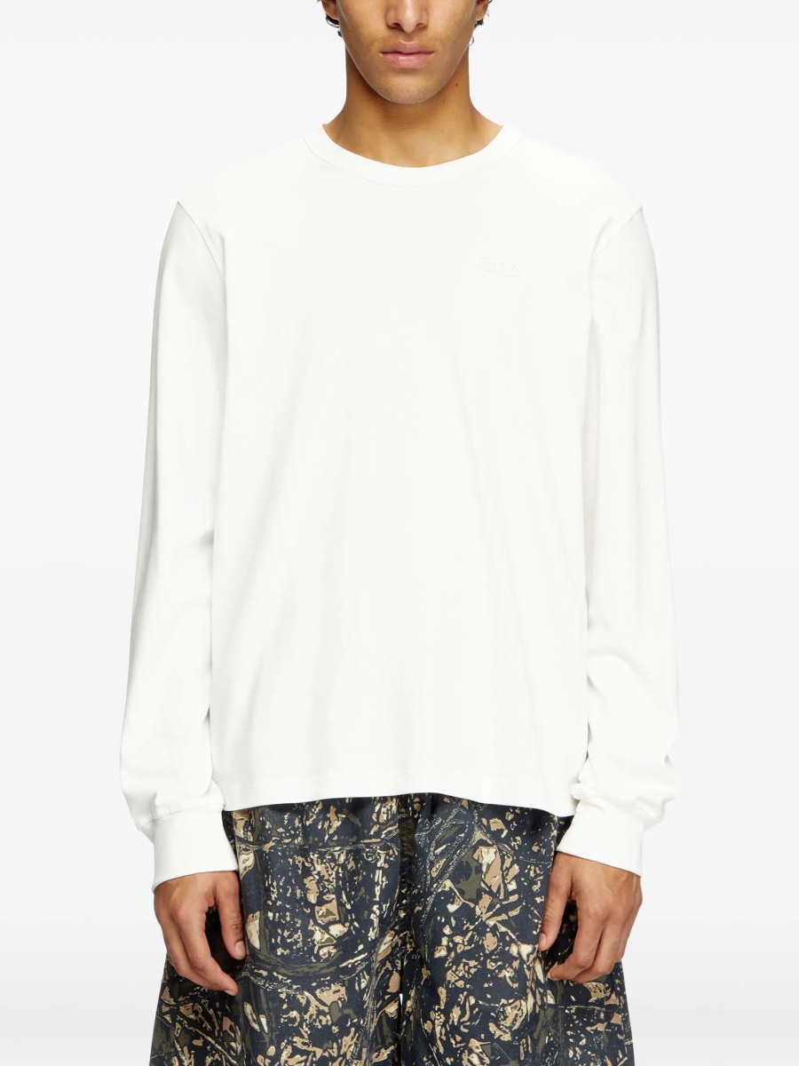 Tricou Diesel Oval D alb - Img 3