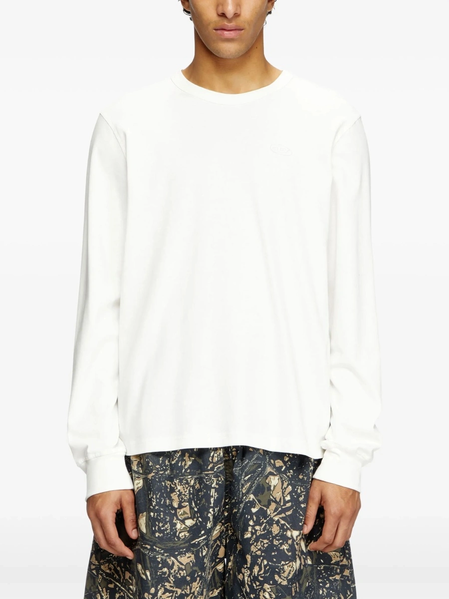 Tricou Diesel Oval D alb - Img 3