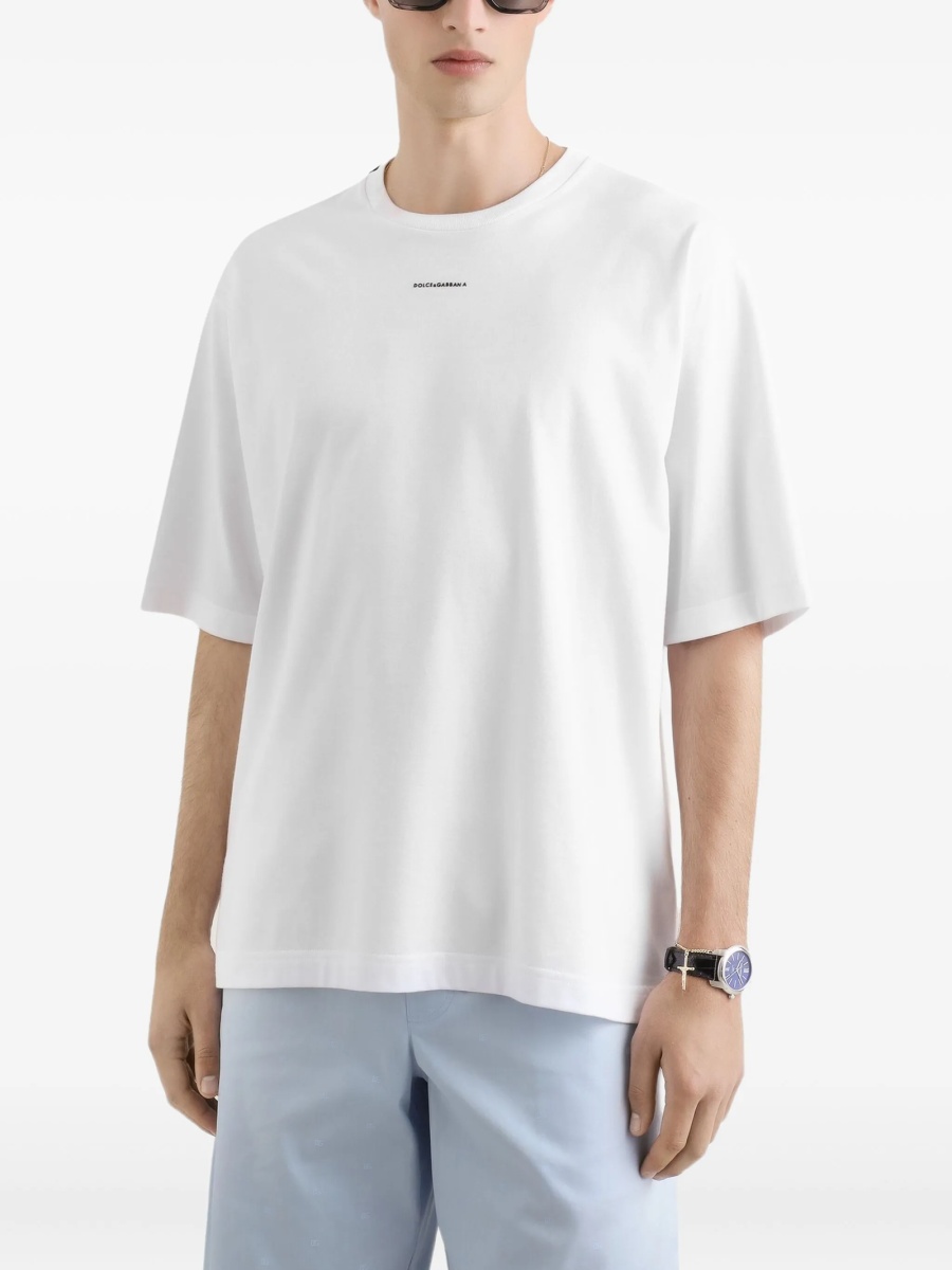 Tricou Dolce &amp; Gabbana alb din bumbac - Img 4