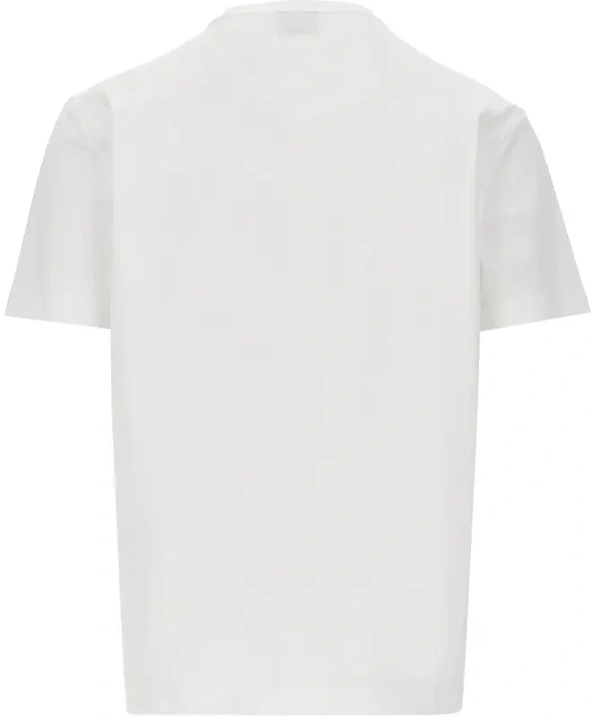 Tricou EA7 alb din bumbac - Img 3