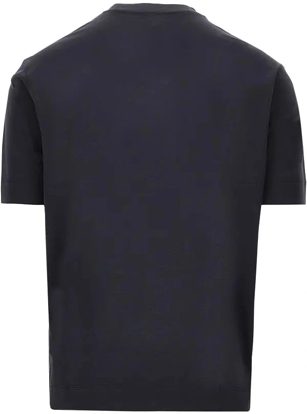 Tricou Emporio Armani albastru din jerse - Img 3