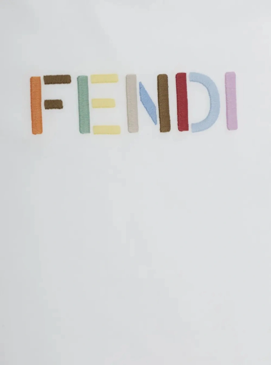 Tricou Fendi alb din bumbac - Img 3