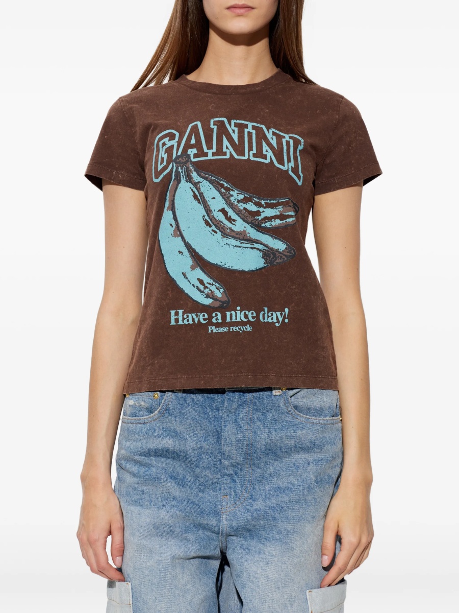 Tricou Ganni maro - Img 3