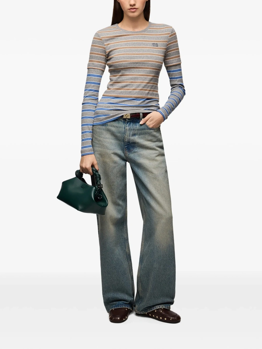 Tricou Ganni multicolor din bumbac - Img 4