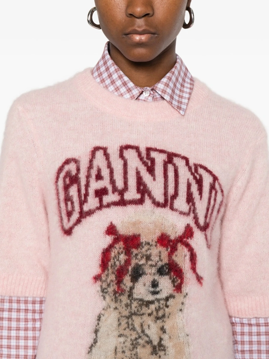 Tricou Ganni roz - Img 5