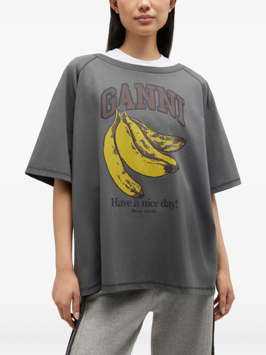 Tricou Ganni verde - Img 3