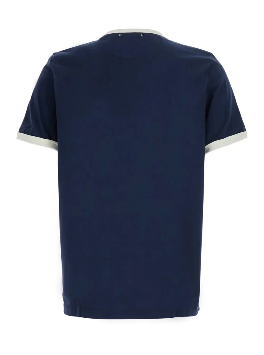 Tricou Golden Goose albastru din bumbac - Img 2