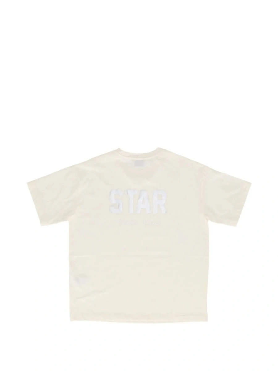 Tricou GOLDEN GOOSE KIDS bej din bumbac - Img 4