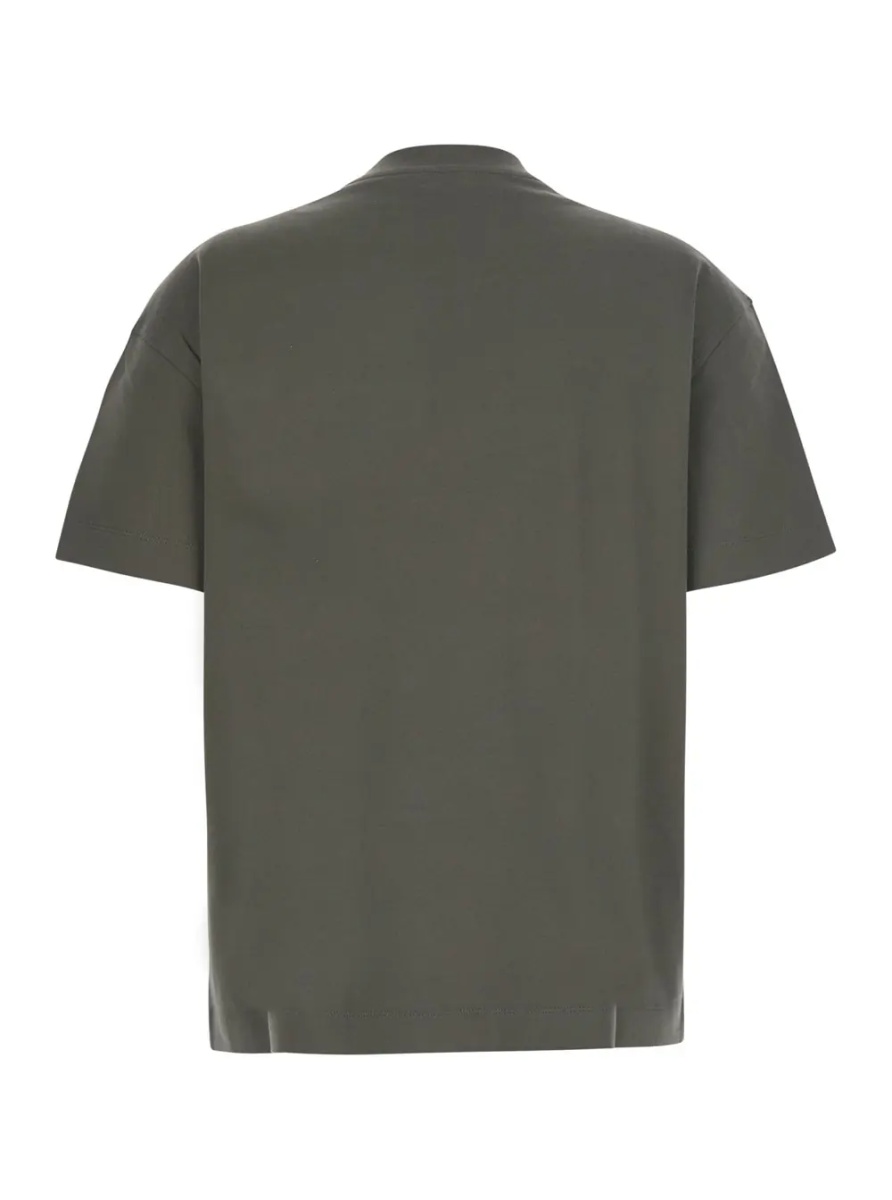 Tricou green T-SHIRT with Monile detail applied on the front in cotton for women - Img 2