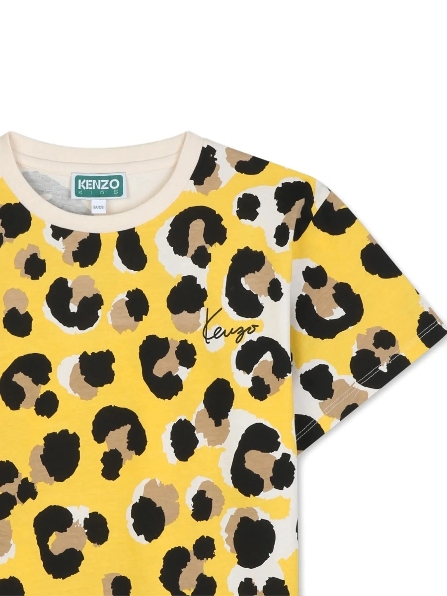 Tricou Kenzo galben din bumbac - Img 5