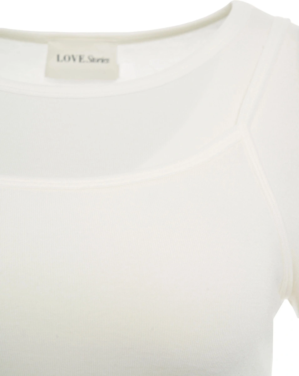 Tricou Love Stories alb 'Piper' - Img 4