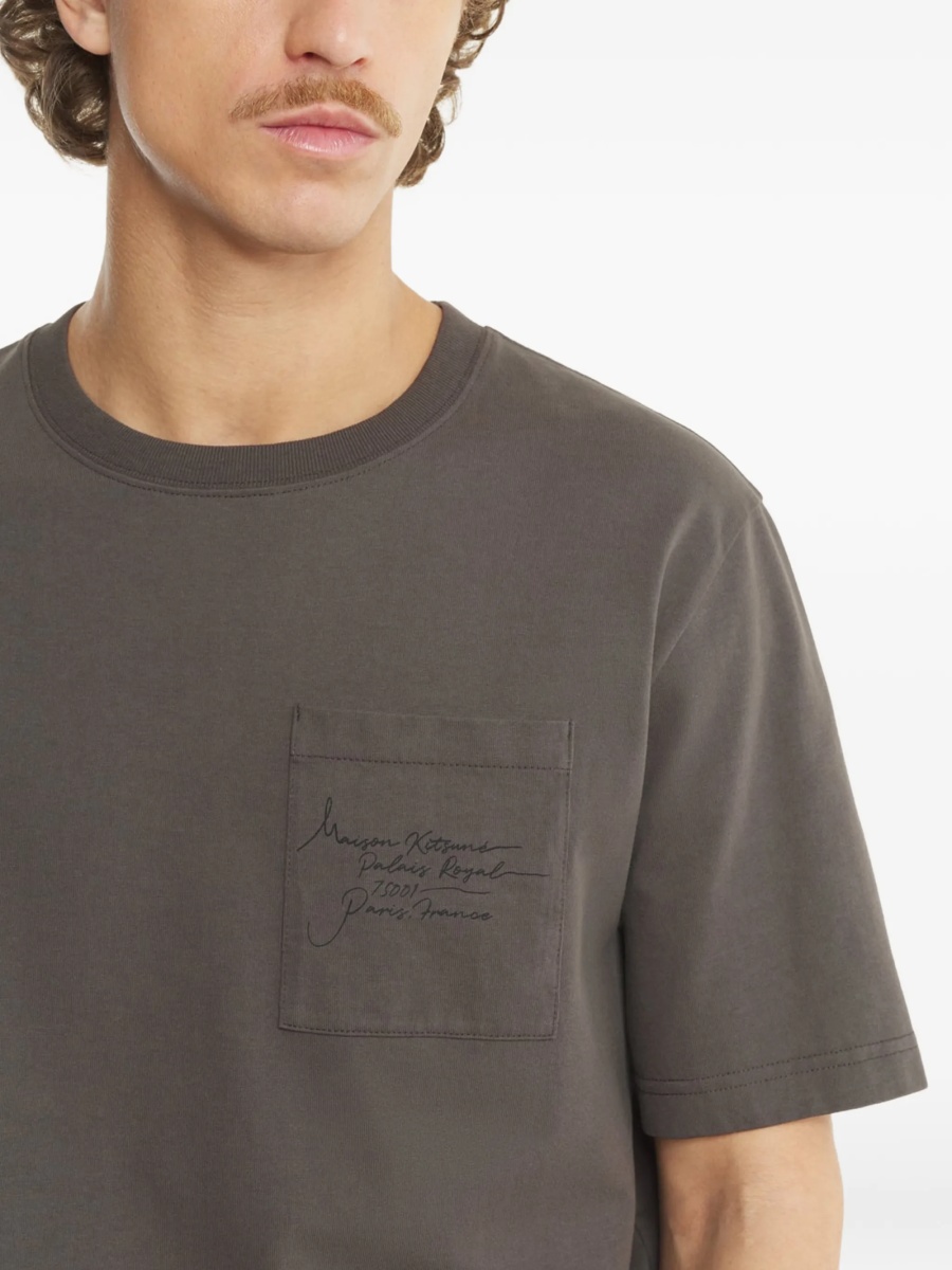Tricou MAISON KITSUNÉ gri - Img 4