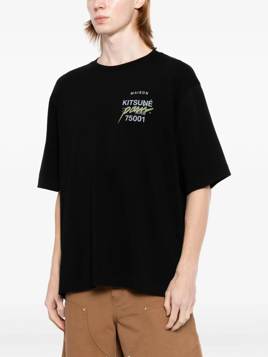 Tricou MAISON KITSUNÉ negru - Img 4