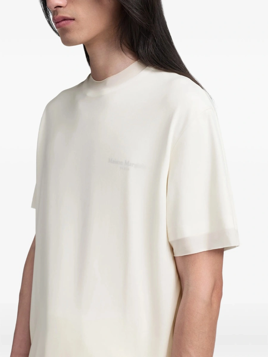 Tricou Maison Margiela alb din spandex/elastan si cupru - Img 5