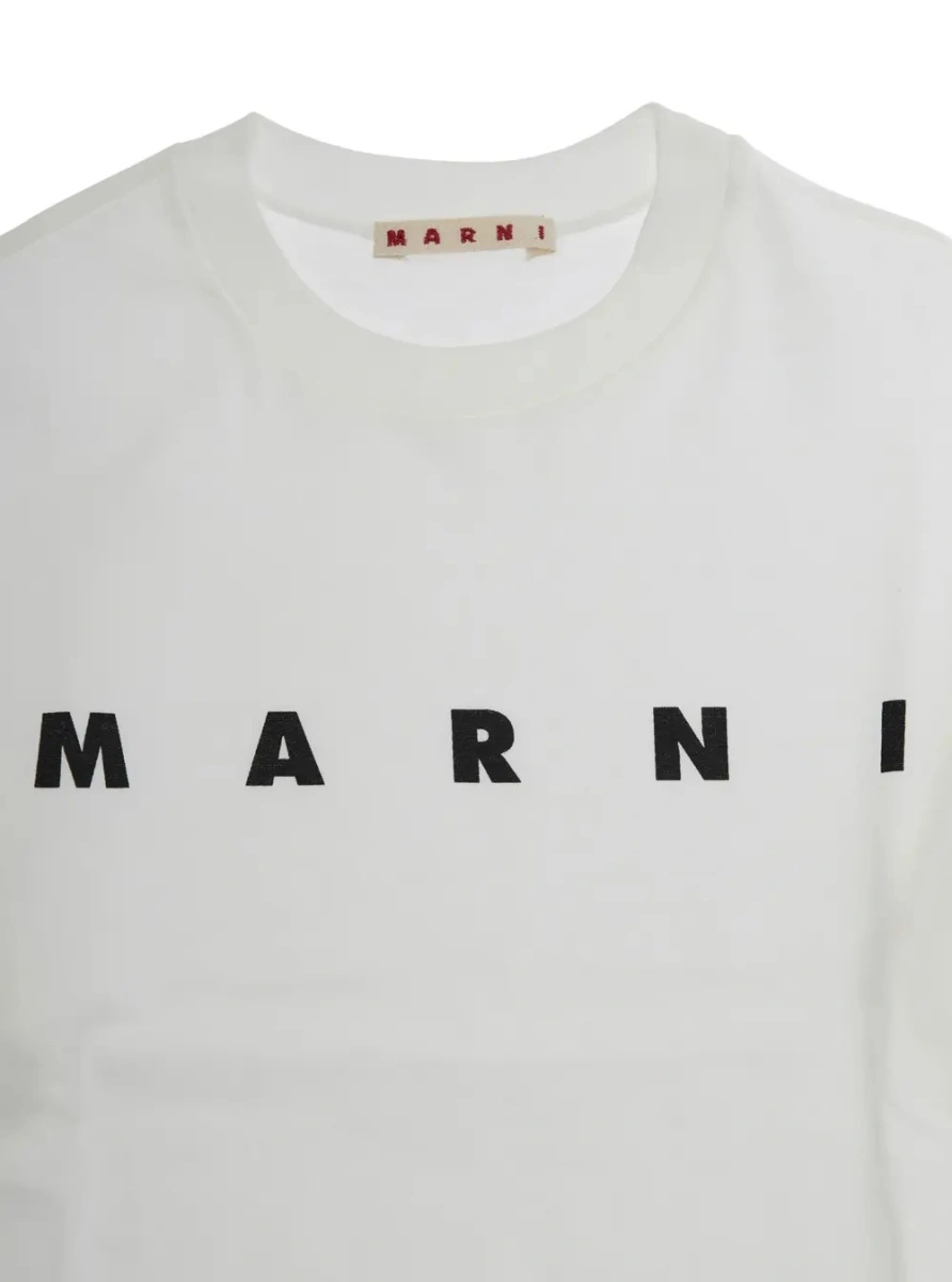 Tricou Marni alb din bumbac - Img 3