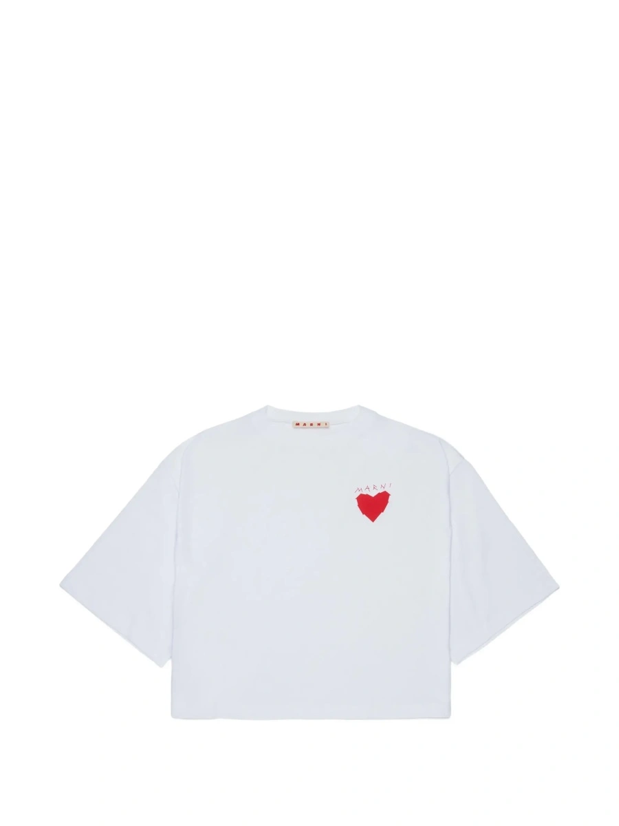 Tricou Marni alb din bumbac - Img 7