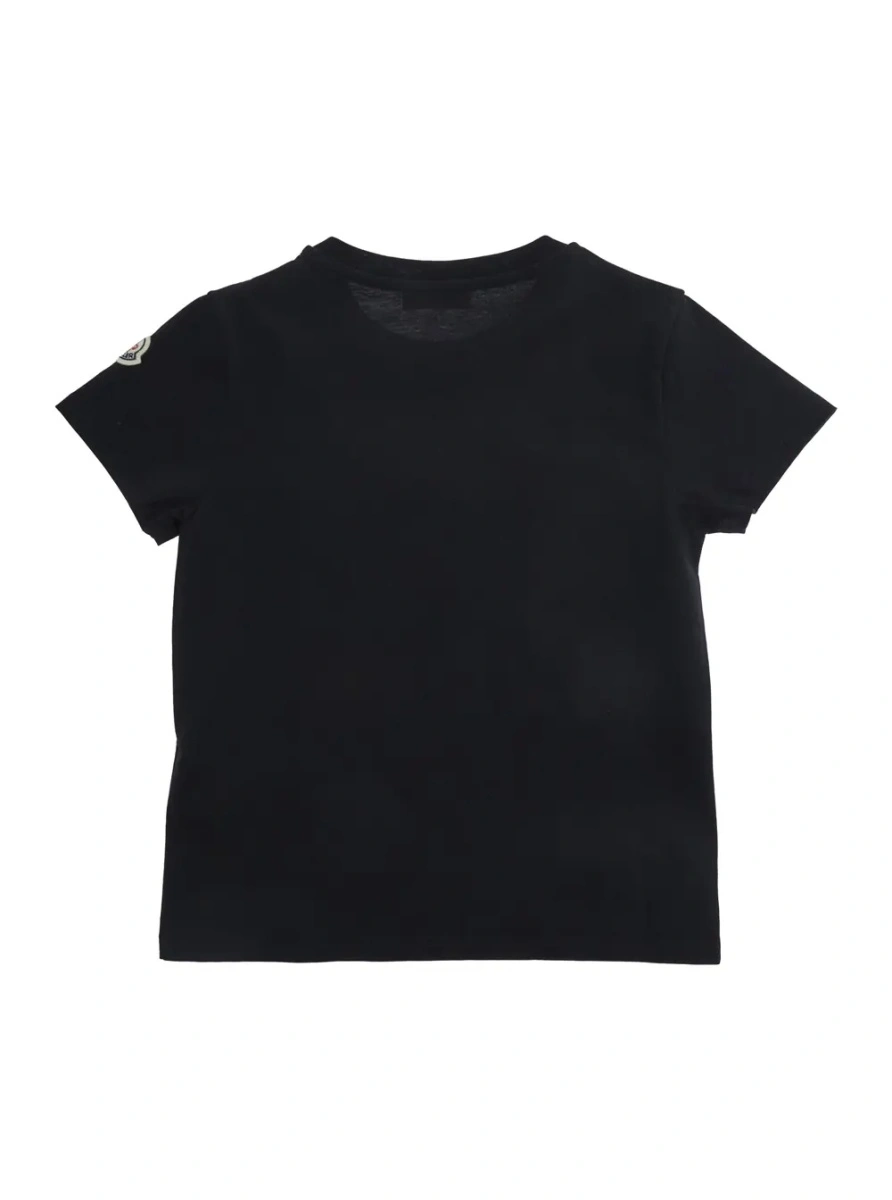 Tricou Moncler negru din bumbac - Img 2
