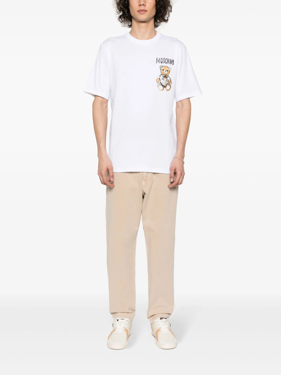 Tricou Moschino alb - Img 2