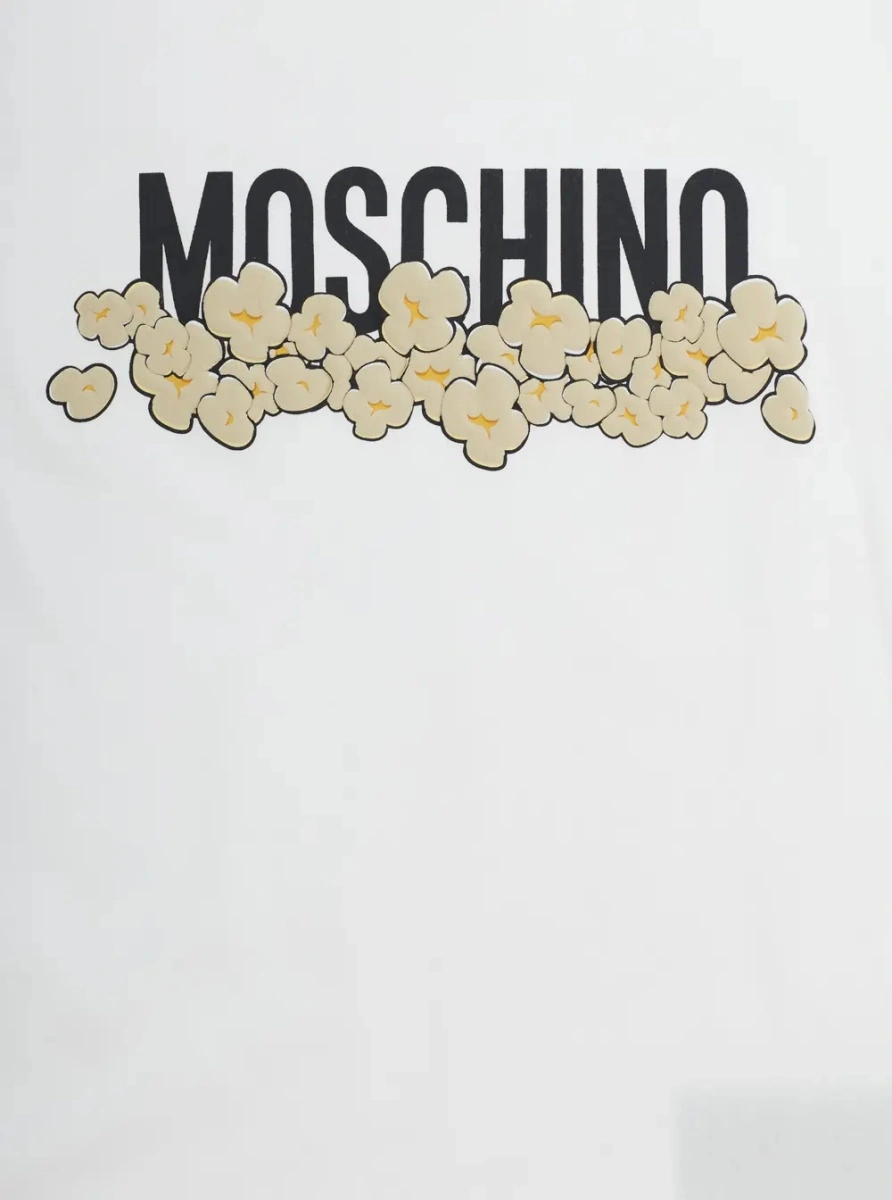 Tricou MoschinoS alb din bumbac - Img 3
