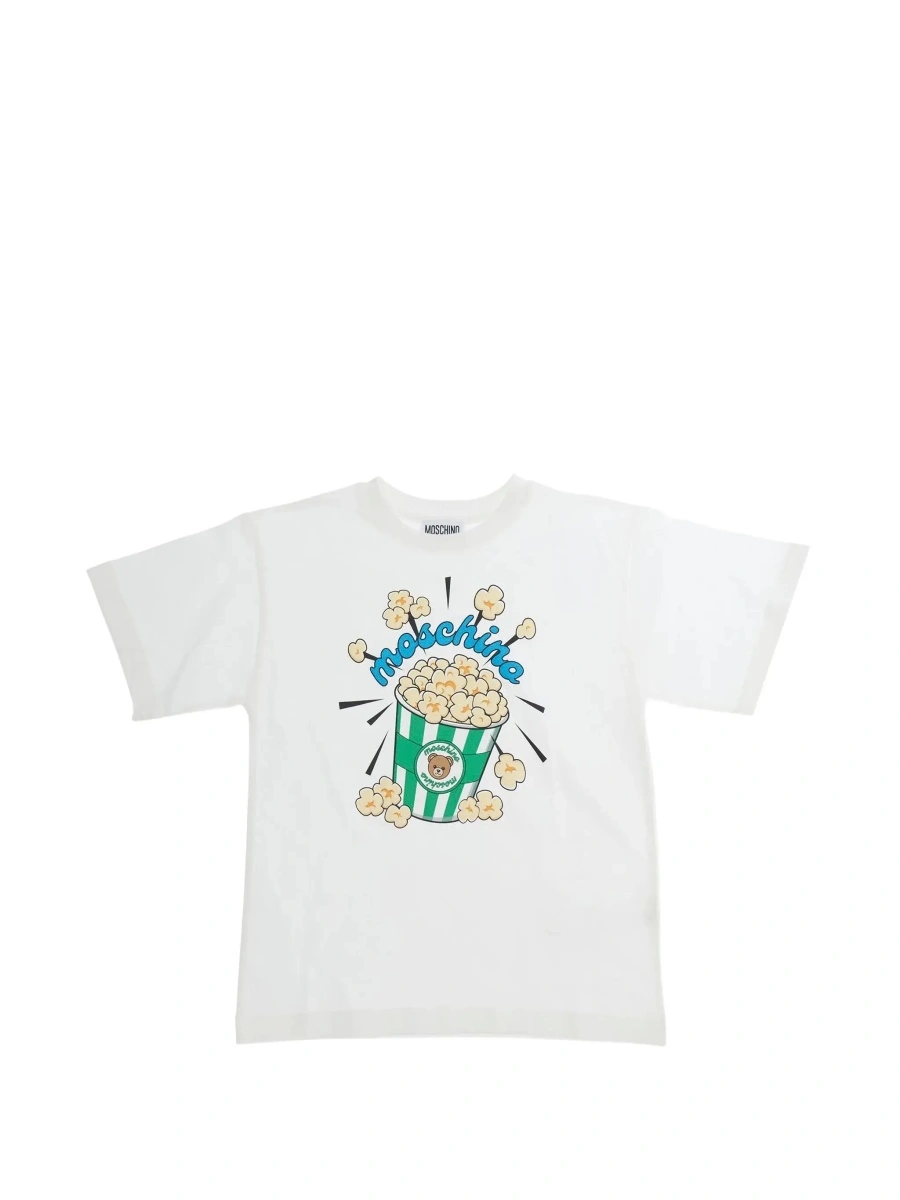 Tricou MoschinoS alb din bumbac - Img 6
