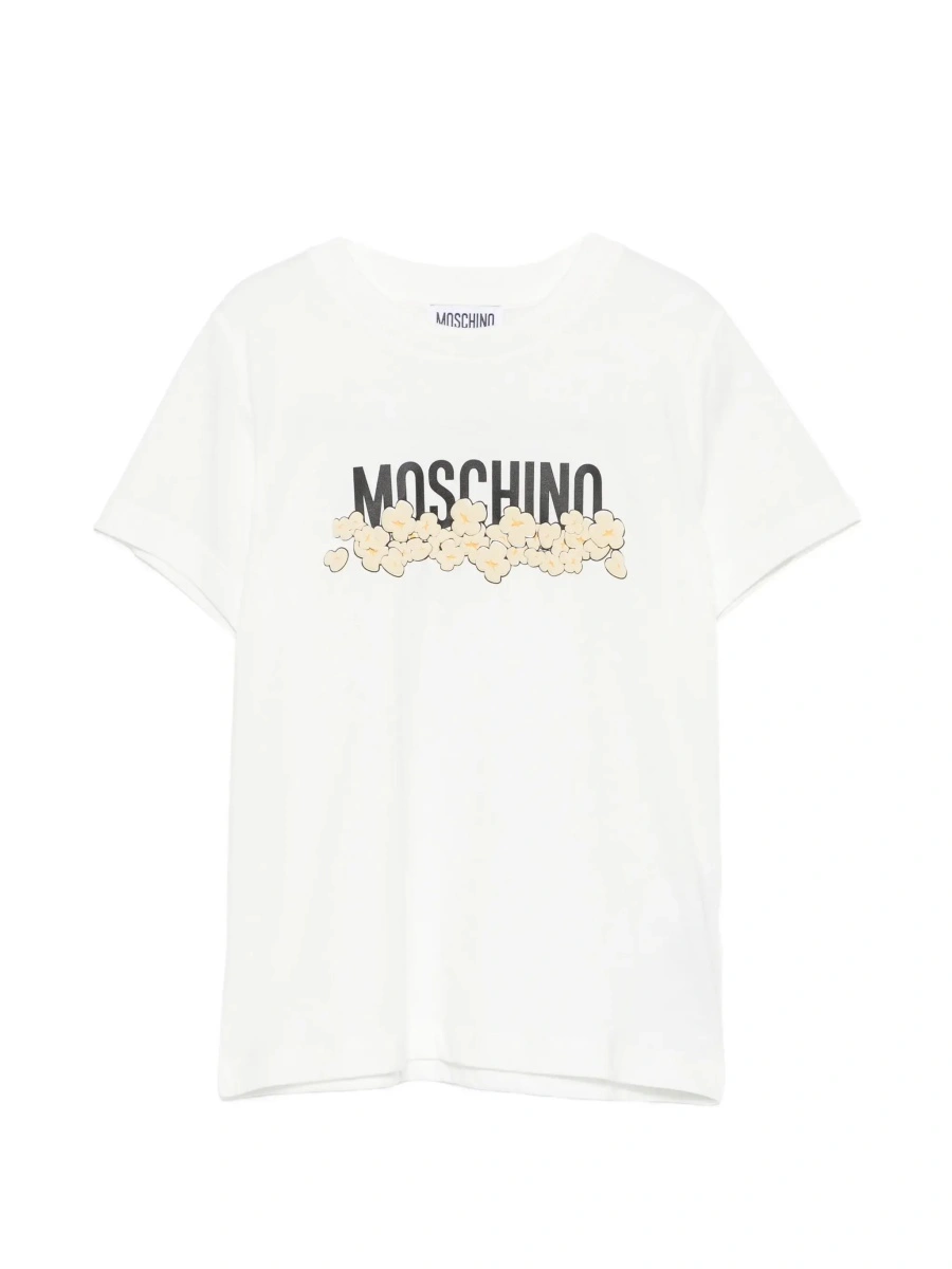 Tricou MoschinoS alb din bumbac - Img 6