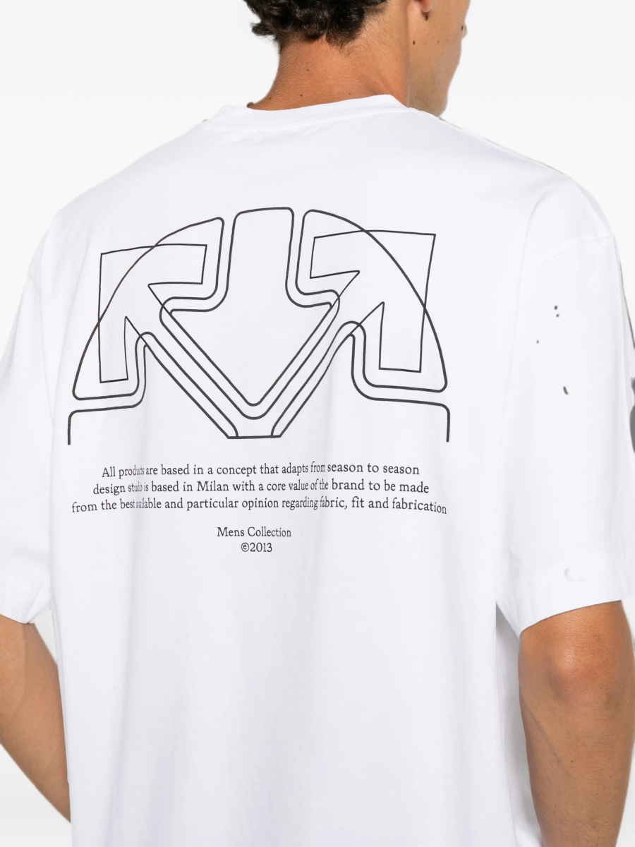 Tricou Off-White alb din bumbac - Img 5